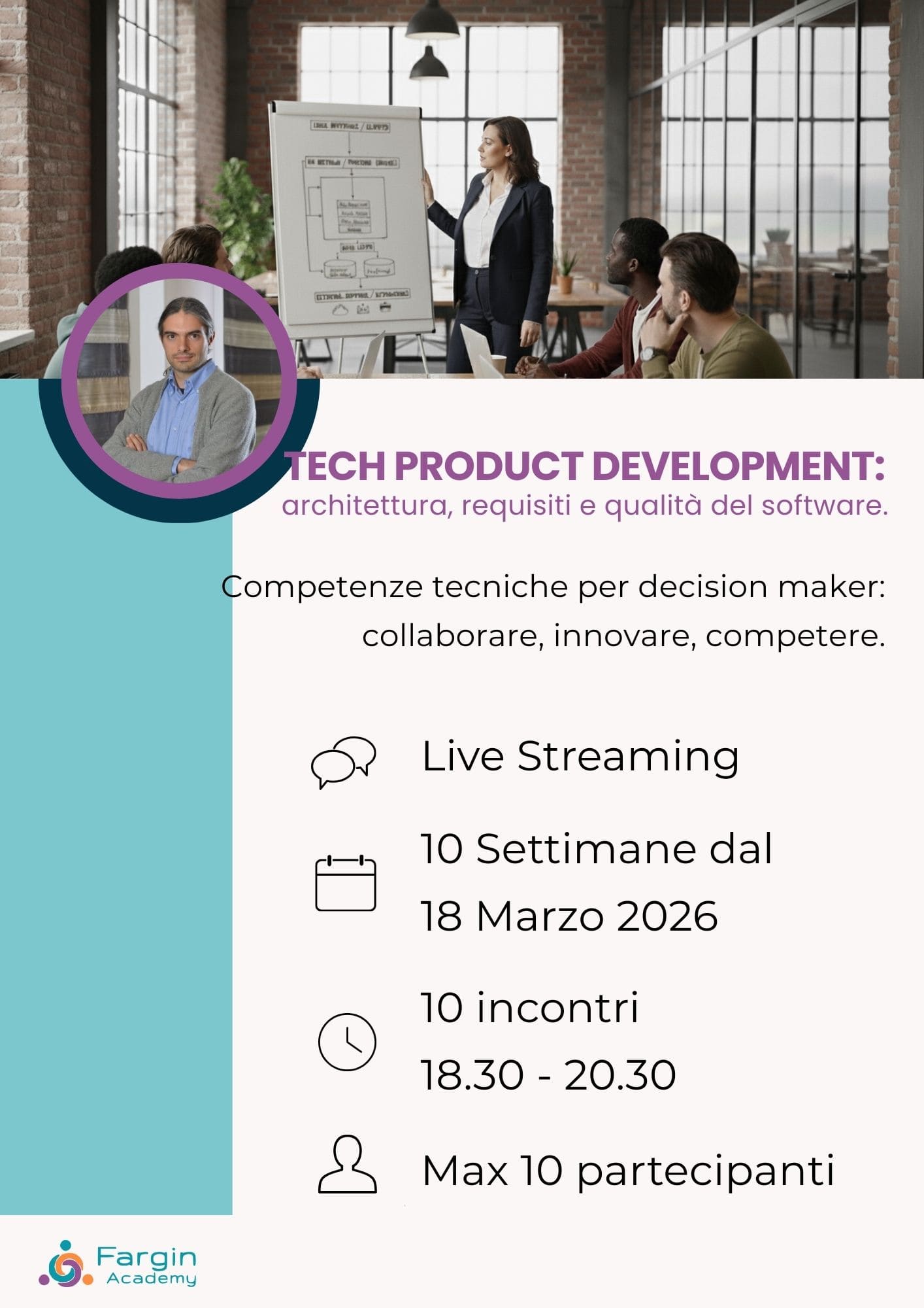 Tech Product Development: architettura, requisiti e qualità del software.