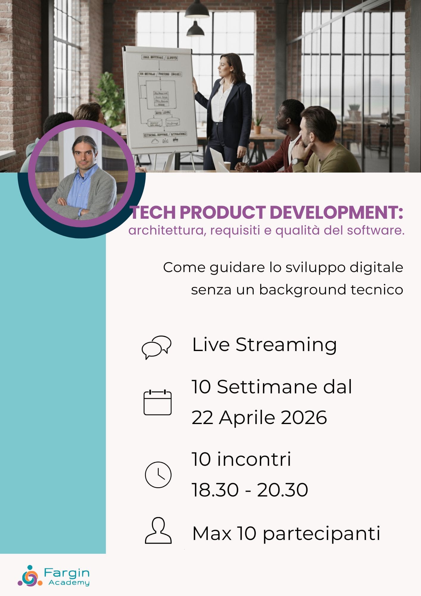 Tech Product Development: architettura, requisiti e qualità del software.